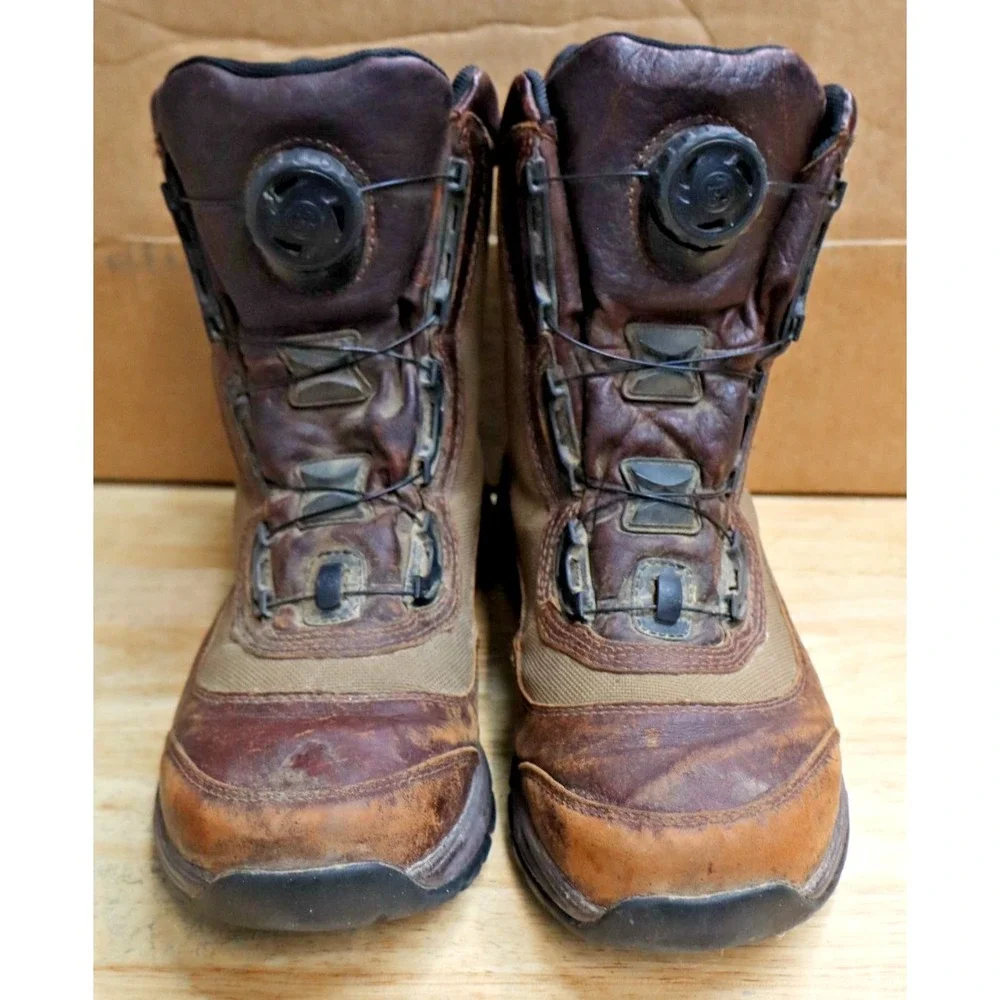 LL Bean BOA Technical Mens Brown Leather Waterproof Hunting Boots GoreTex Size 6